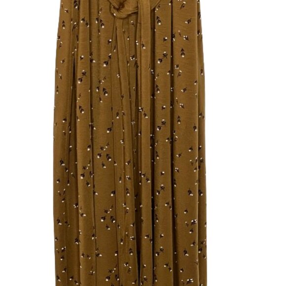 Garnet Hill Womens Ditzy Floral Faux Wrap Maxi Dress Size M Forest Fairy Earthy - Picture 8 of 16